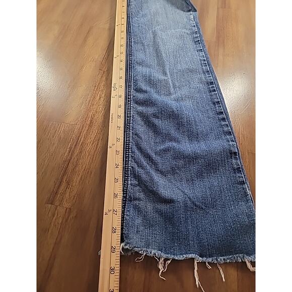 ARIAT Lucy Trouser Jeans Women’s 25R Mid Rise Wide Leg Stretch Denim Raw Hem - Picture 10 of 13